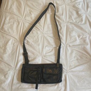 HOBO Black Leather Crossbody Bag